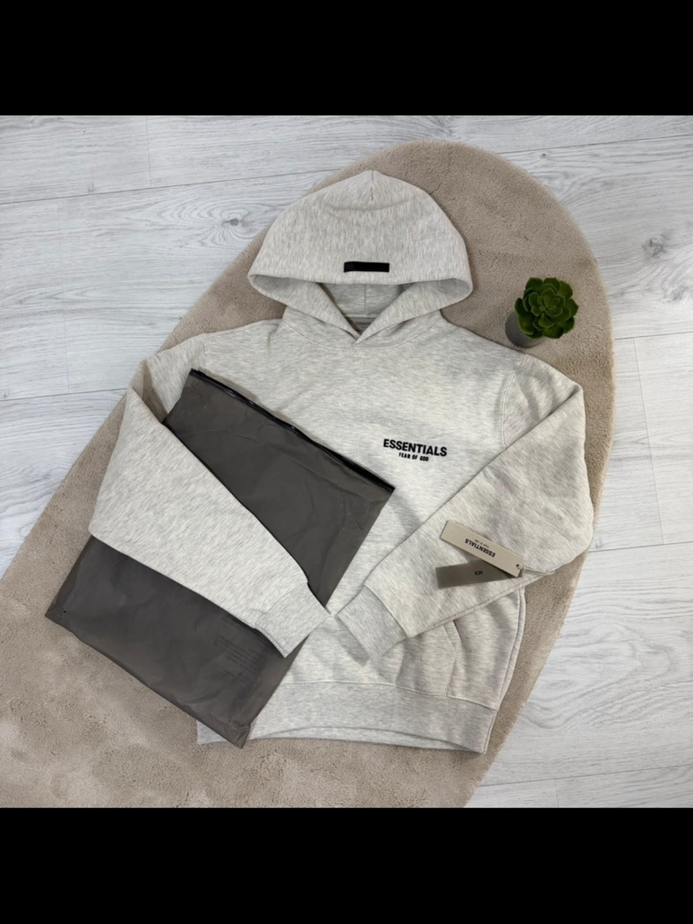 **Extra Small**Essentials Light Gray Hoodie Sweatshirt